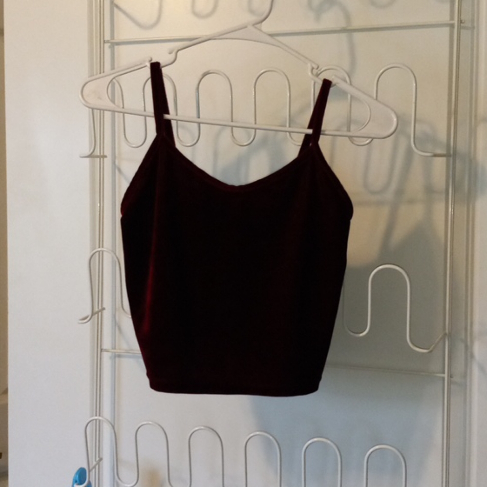 Maroon crop top